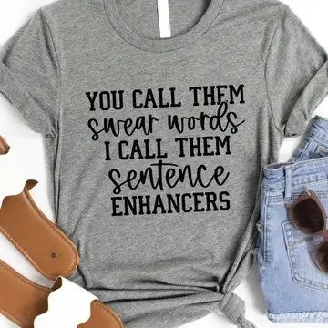 You Call Them Swear Words Grey Graphic Tee